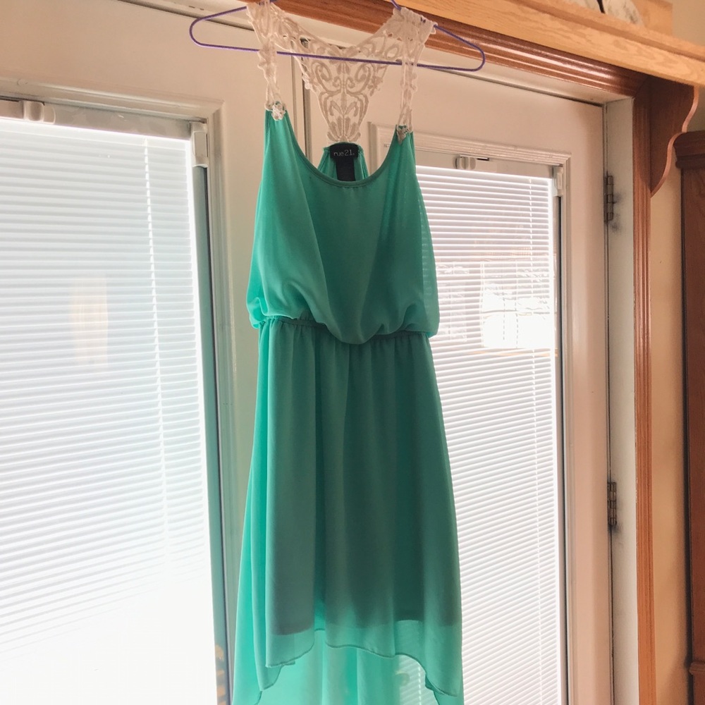 Mint blue summer dress